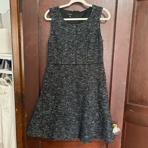 Size 10 Talbots black and white fit and flare dress